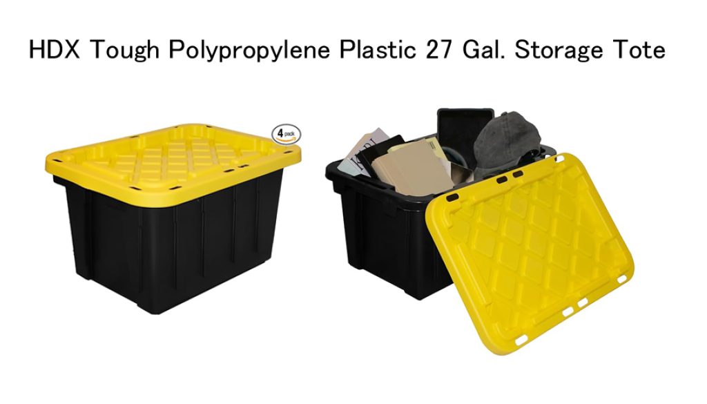 HDX Tough Polypropylene Plastic 27 Gal. Storage Tote