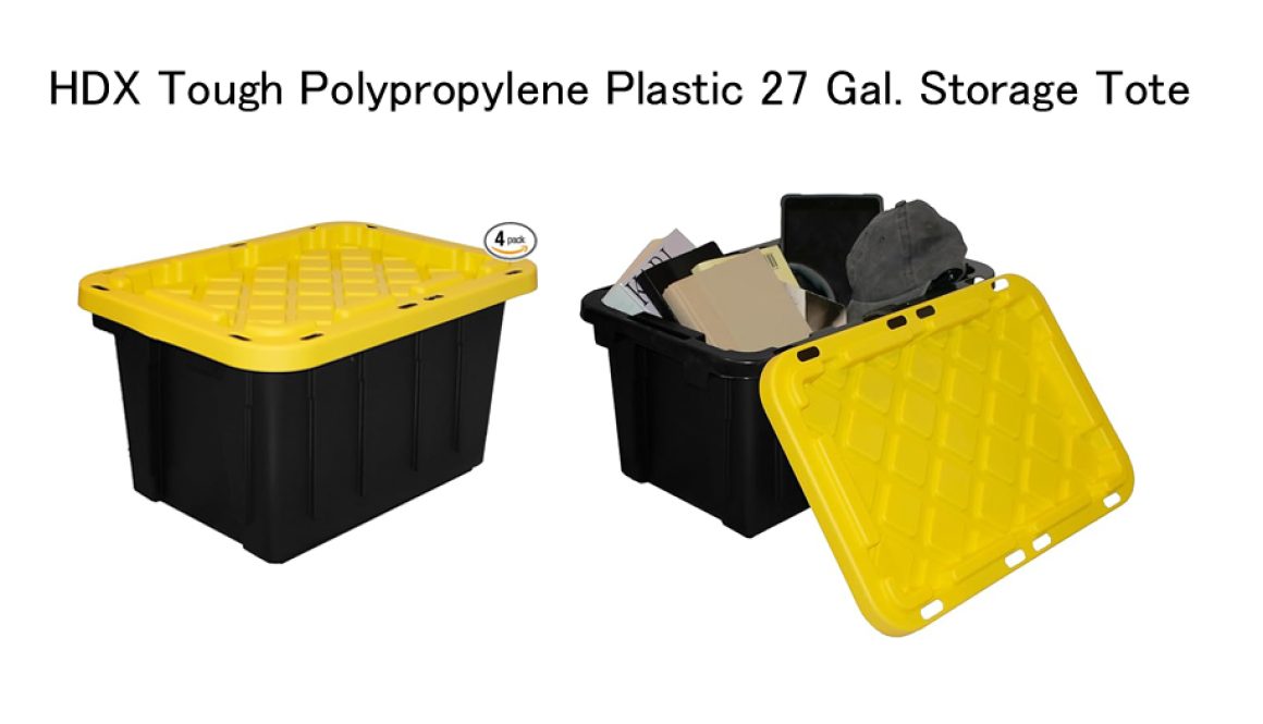 HDX Tough Polypropylene Plastic 27 Gal. Storage Tote