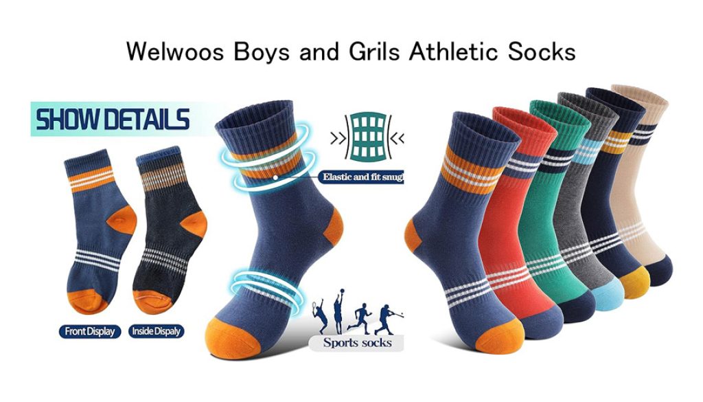 Welwoos Boys & Girls Cotton Athletic Socks | Best for Kids