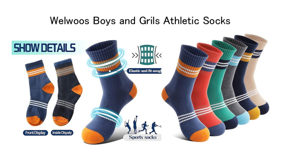 Welwoos Boys & Girls Cotton Athletic Socks | Best for Kids